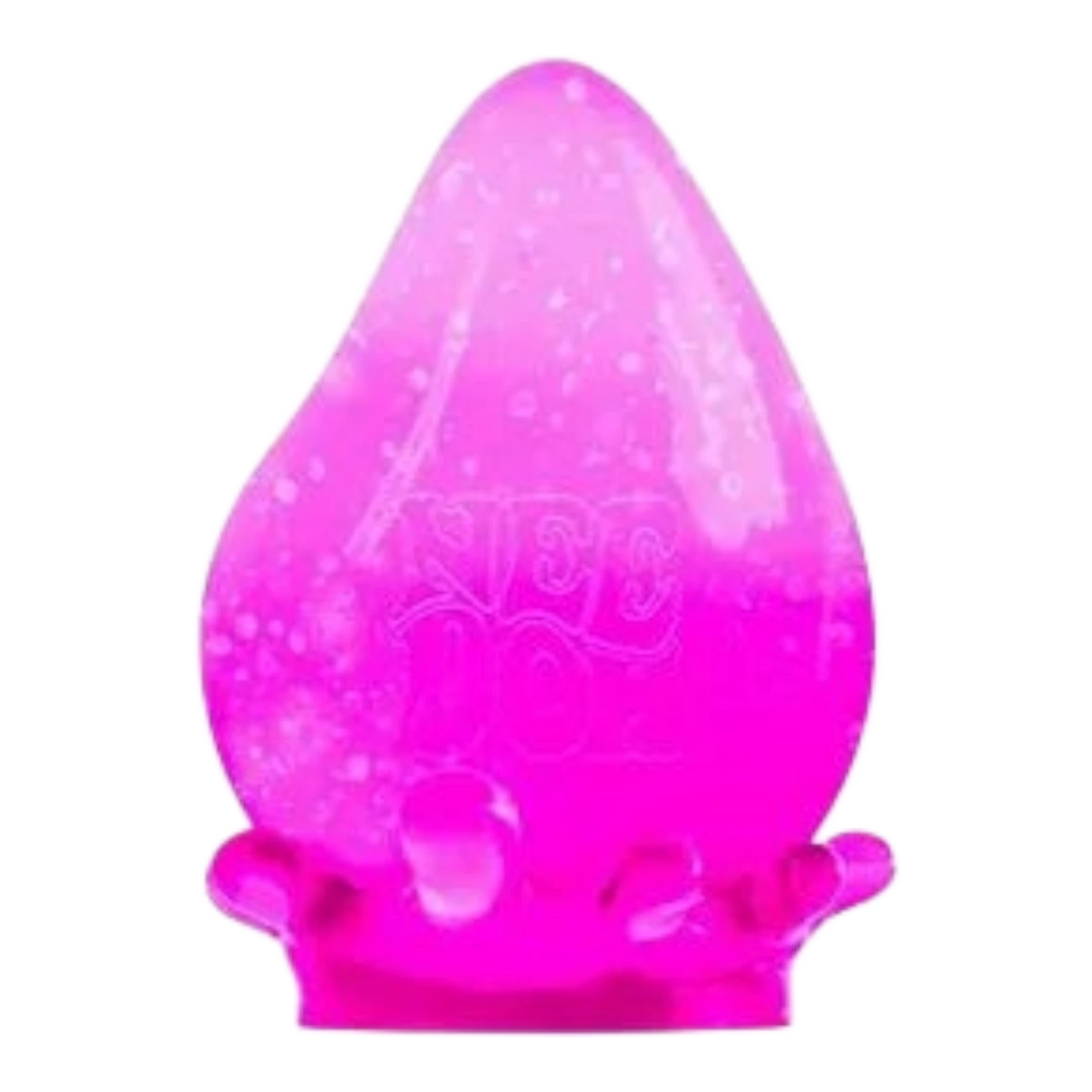 Squish Planet NeeDoh Dream Drop fidget toy, a bright pink, teardrop-shaped sensory toy with a speckled texture and embossed logo.