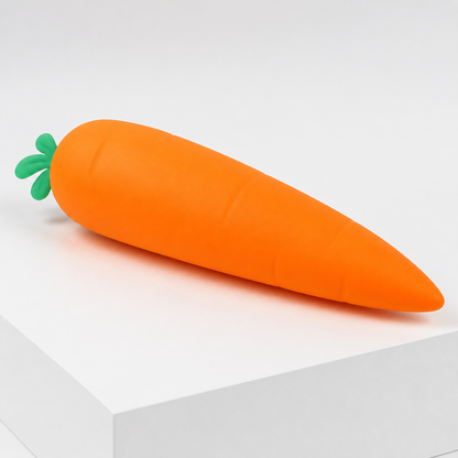 Sunny Days Entertainment Squeeezy Carrot sensory fidget toy angled view