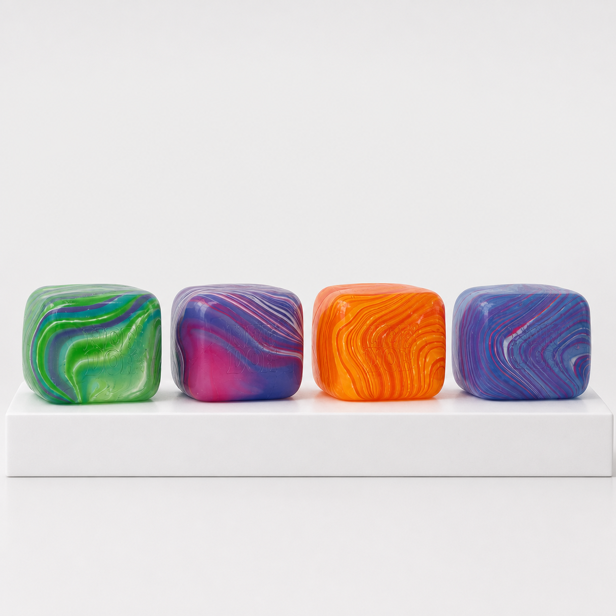 NeeDoh Nice Cube Swirl colorful squishy cube assortment