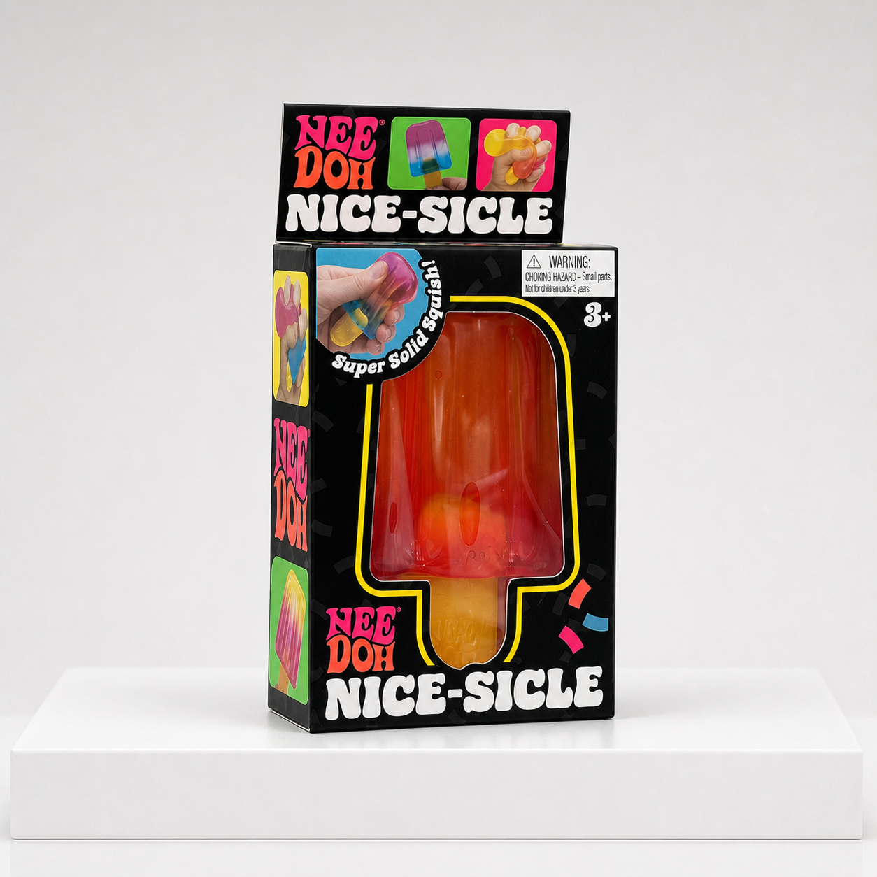 Red and orange NeeDoh Nice-sicle retail package
