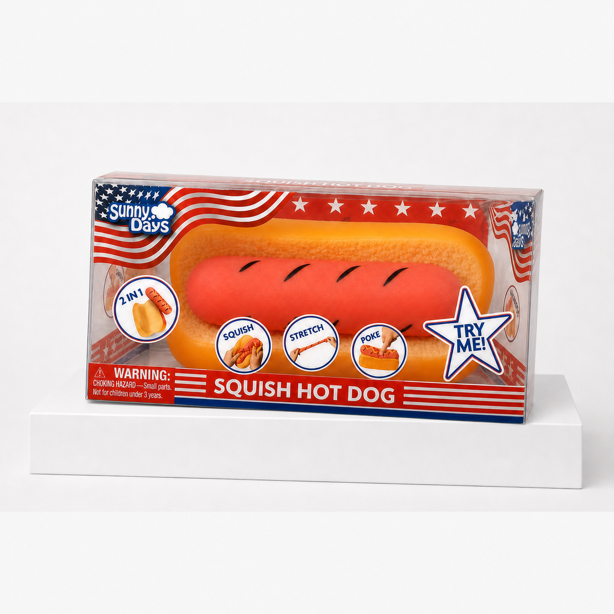 Sunny Days Squish Hot Dog retail package
