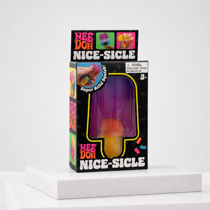 Purple and pink NeeDoh Nice-sicle retail package