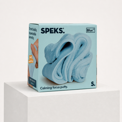 SPEKS Blur calming focus putty Lagoon blue packaged variant