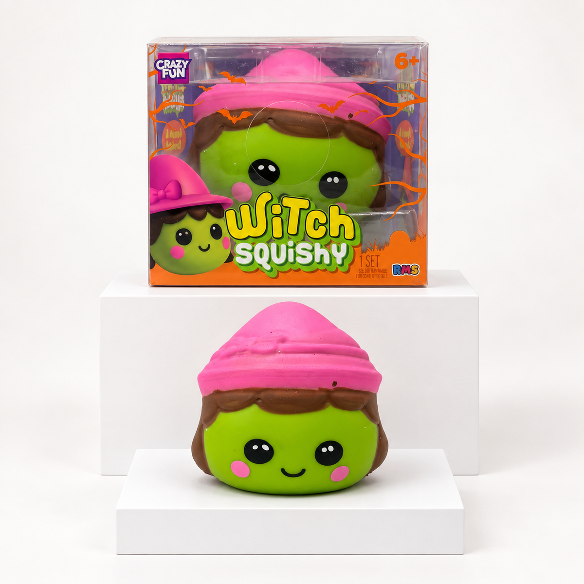 Crazy Fun Halloween Witch Squishy Pink Hat product photography