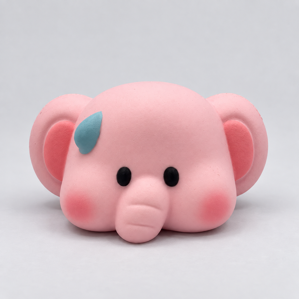 Dudo Pink Elephant Squishy Fidget Toy product photography