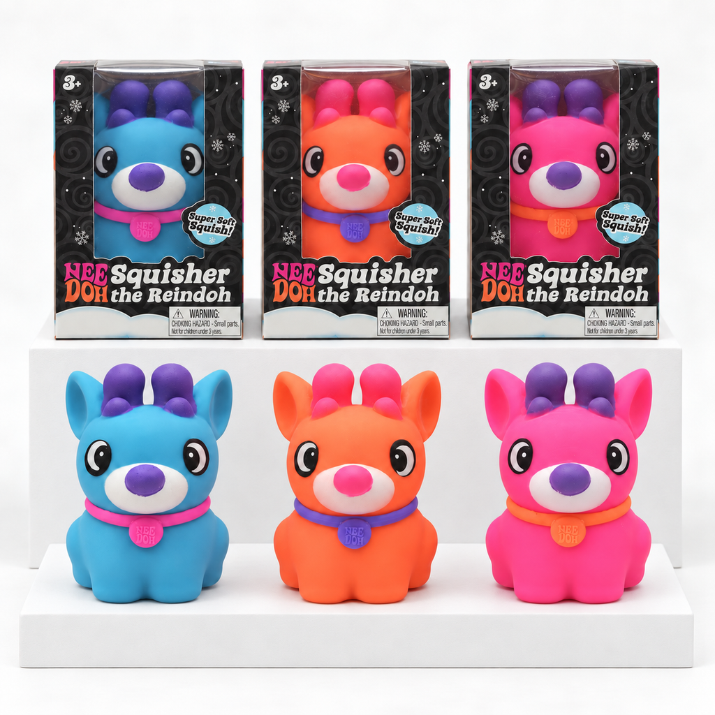 NeeDoh Squisher the Reindeer Squishy Fidget Toy