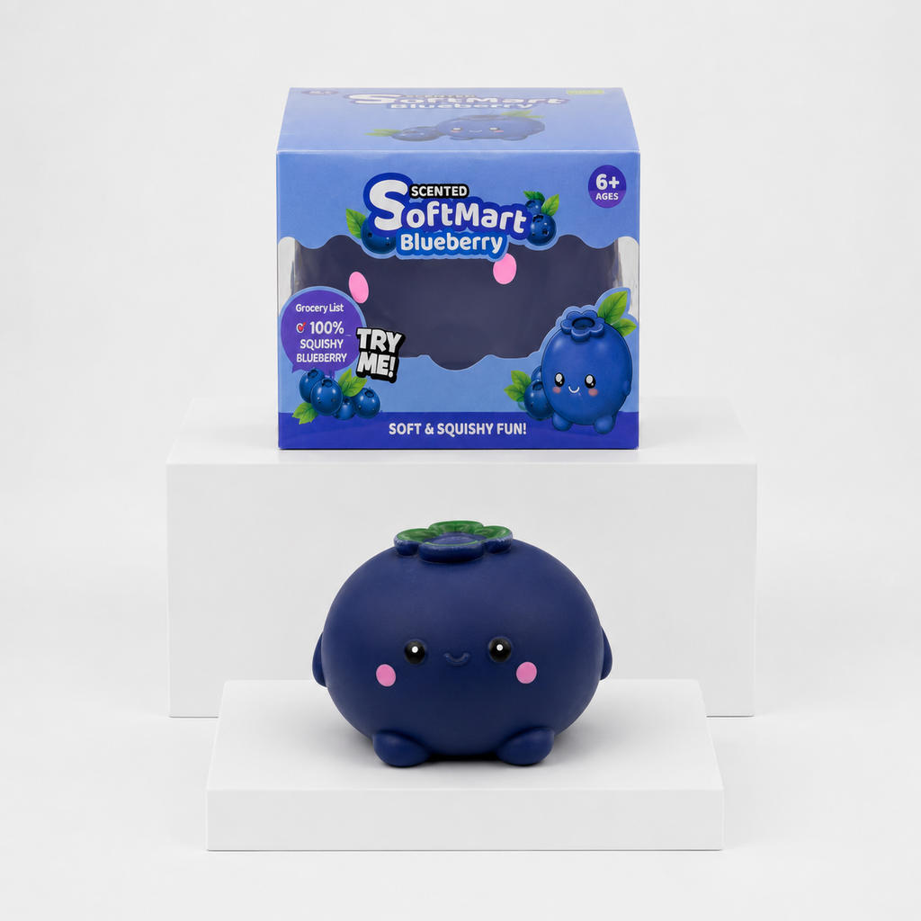 SoftMart Scented Blueberry Squishy Fidget Toy