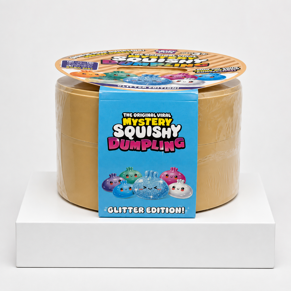 Crazy Fun Squishy Bun Rainbow Mystery Squishy "Dumpling" (Glitter Dumpling XL Edition) Blind Box