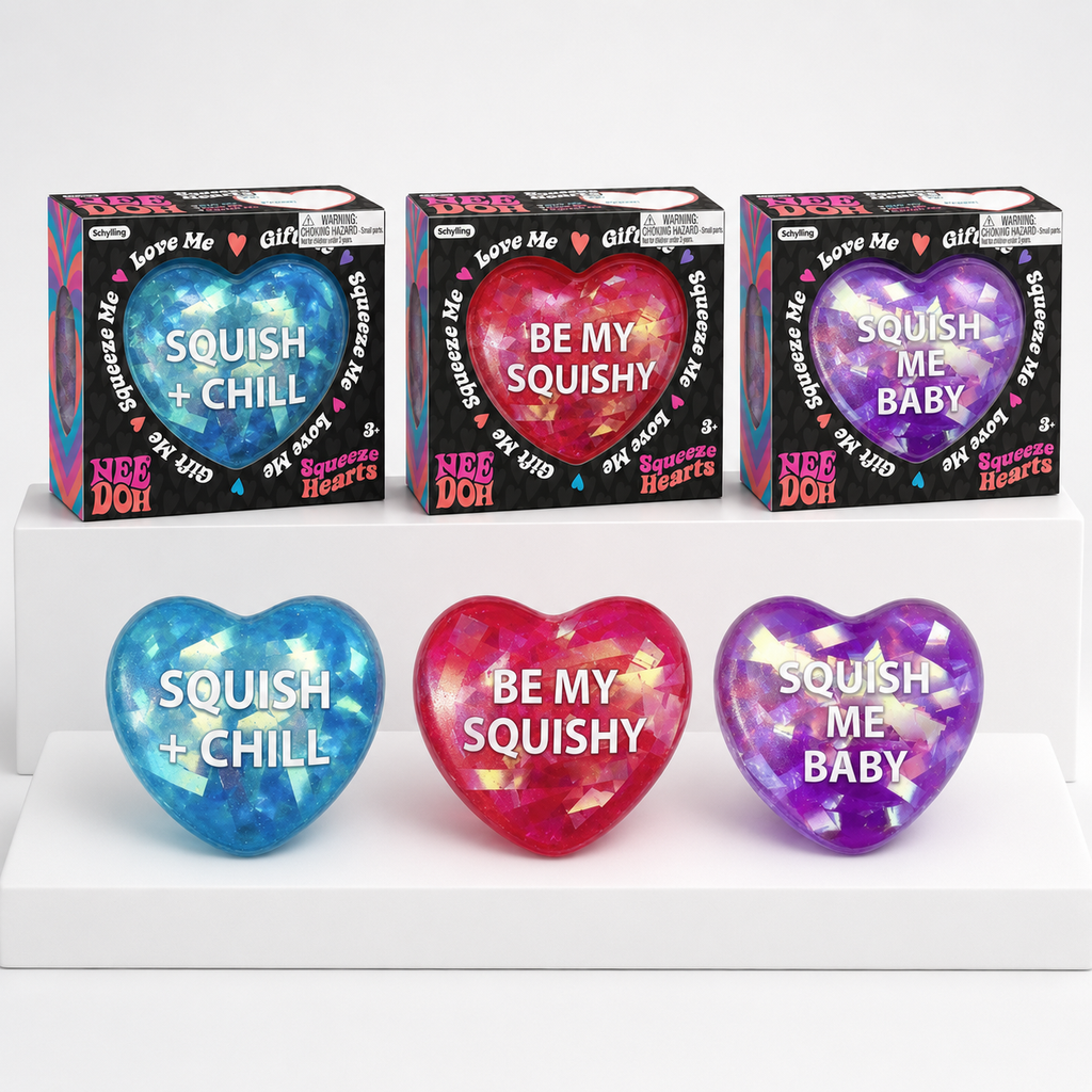 NeeDoh Squeeze Hearts Squishy Fidget Toy