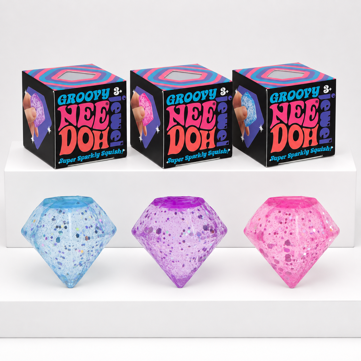 NeeDoh Groovy Jewel Mini Squishy Fidget Toy