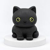 Crazy Fun Smush World Cats Squishy Toy — Black Cat