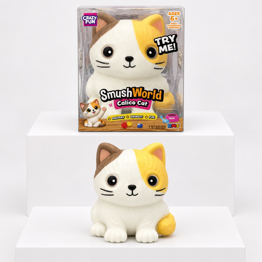 Crazy Fun Smush World Cats Squishy Toy