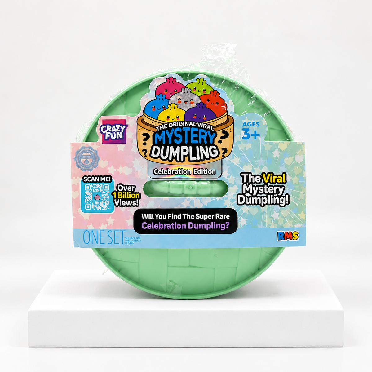 Green Mystery Dumpling celebration-edition container with front label