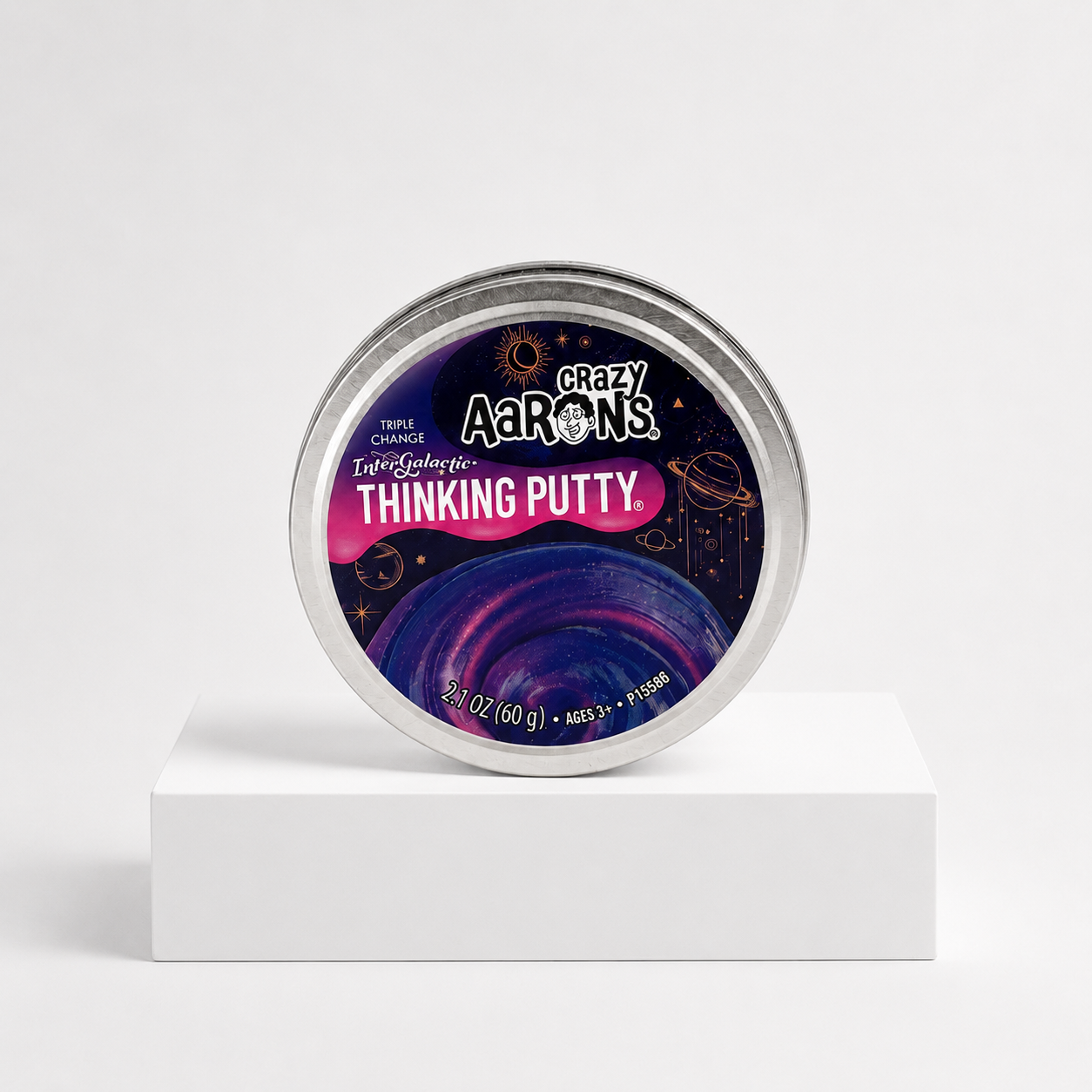 Crazy Aaron's Triple Change InterGalactic Thinking Putty 2.1 oz 60 g tin.