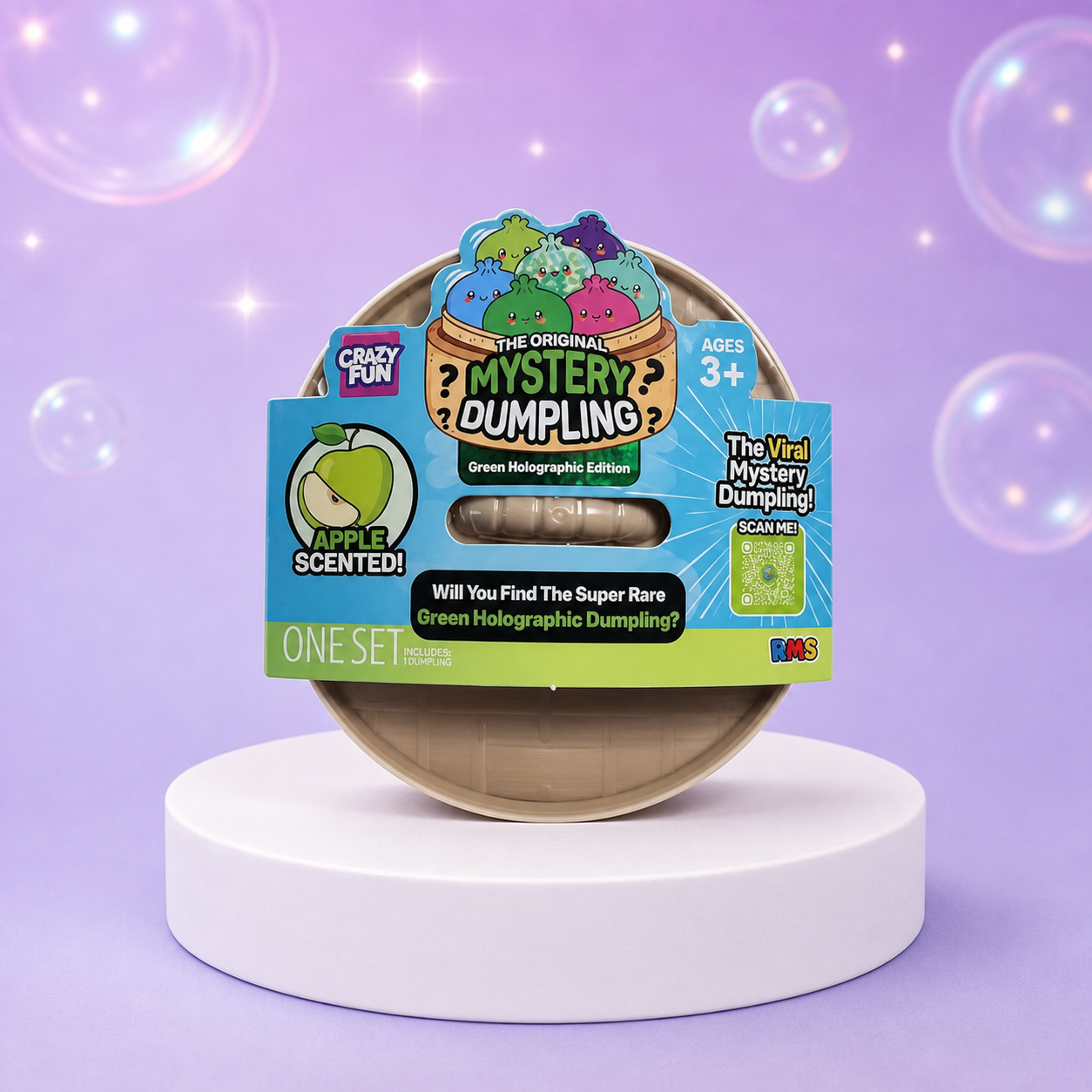 Crazy Fun Mystery Dumpling Green Holographic Edition blind box packaging