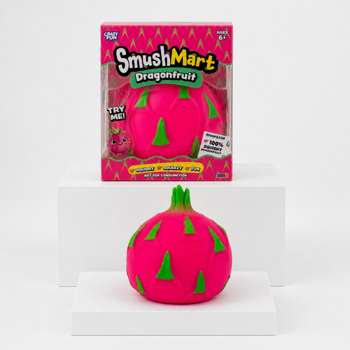 Crazy Fun Smush Mart Dragon Fruit Squishy Toy – hero product view