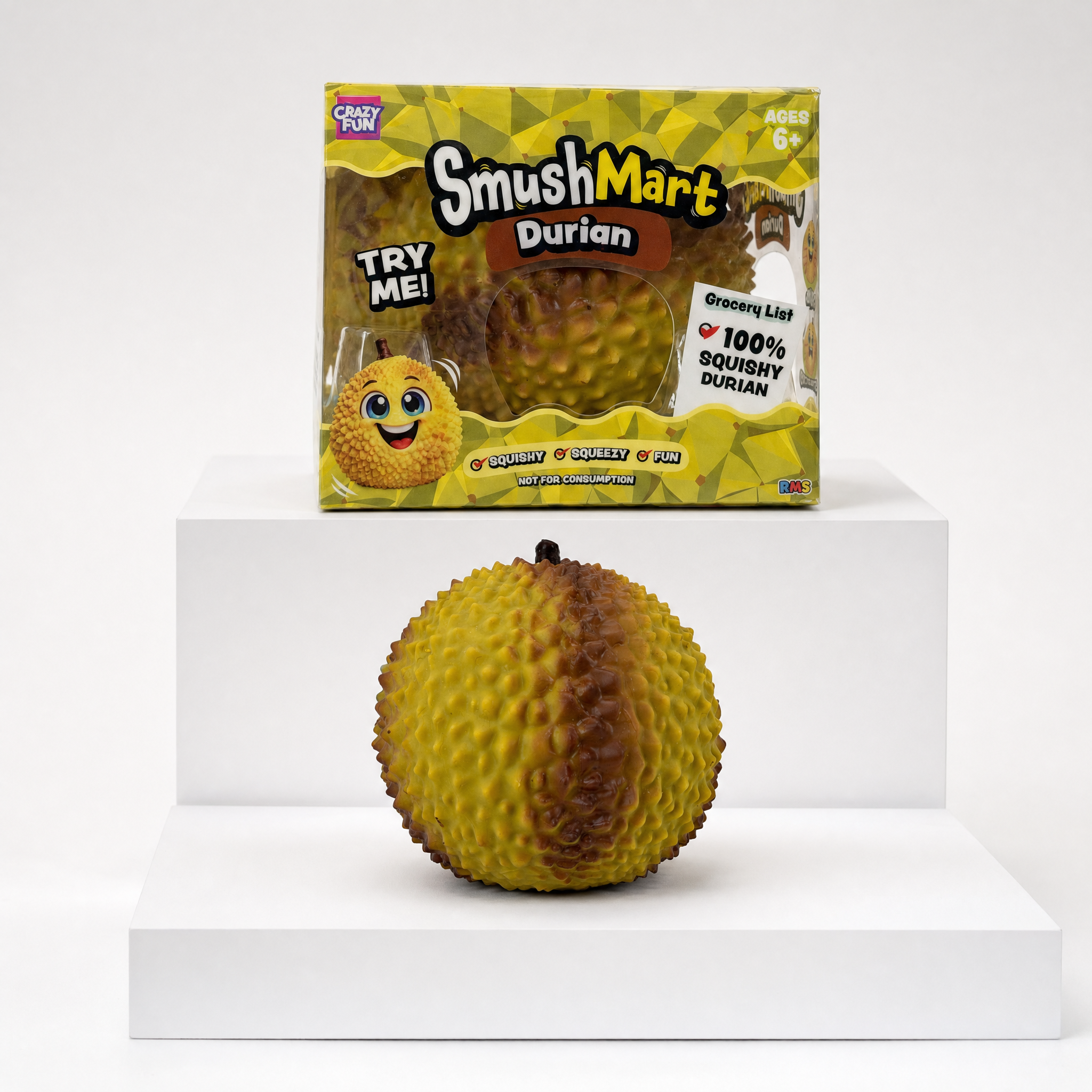 Crazy Fun Smush Mart Durian Fruit Squishy Toy – hero product view