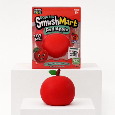 Crazy Fun Smush Mart Red Apple Squishy Fidget Toy – hero product view