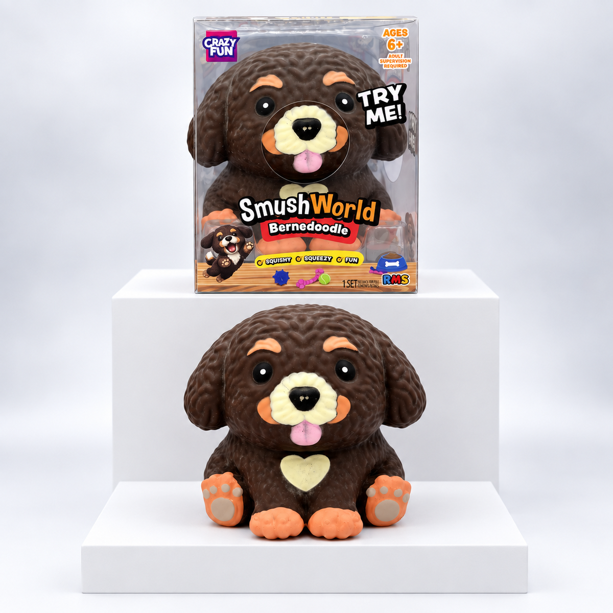 Crazy Fun Smush World Dogs Squishy Toy