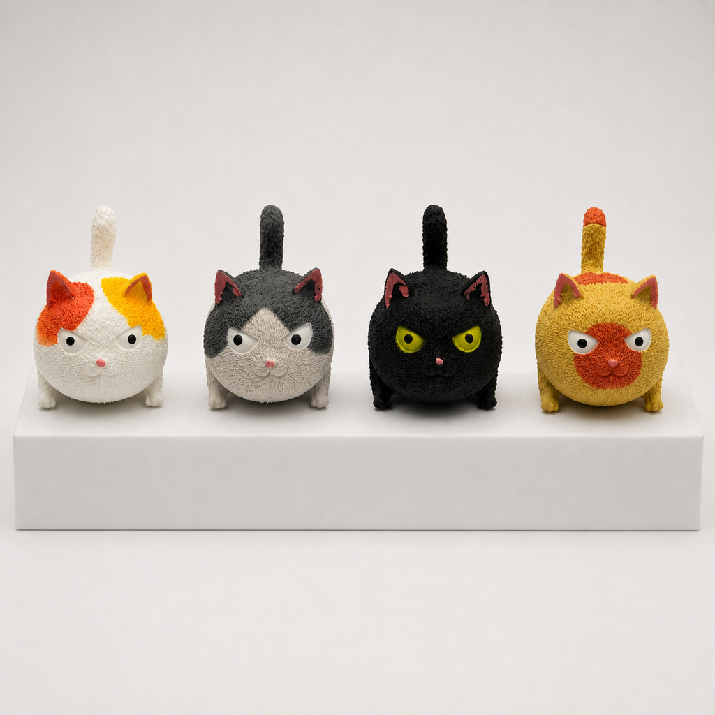 Easy Squeezy Pudgieez Cats Squishy Fidget Toy – alternate product view