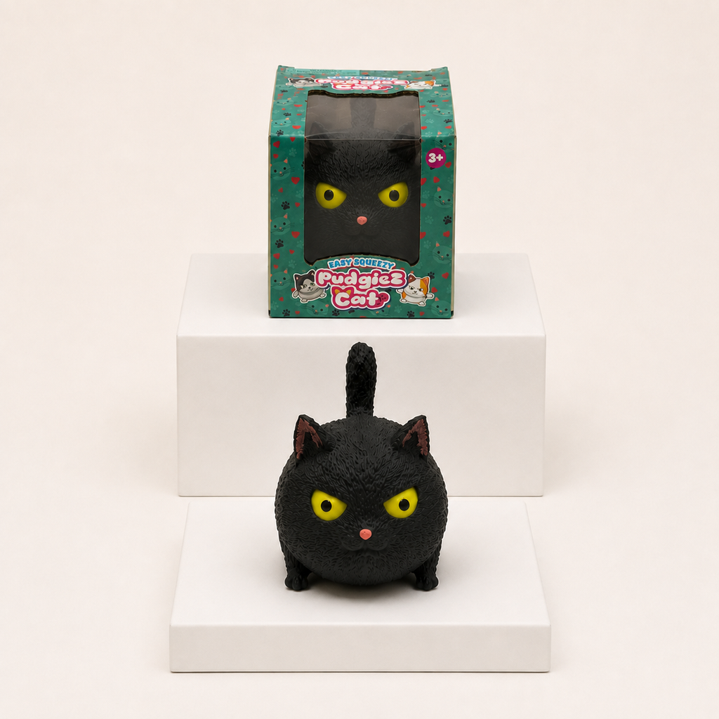 Easy Squeezy Pudgieez Cats Squishy Fidget Toy – detail view 4