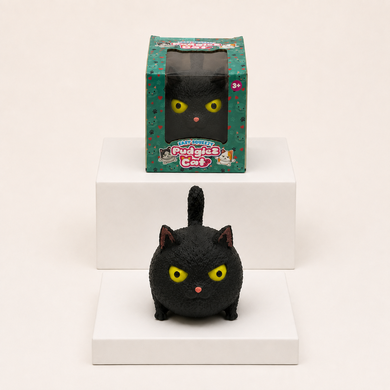 Easy Squeezy Pudgieez Cats Squishy Fidget Toy – detail view 4
