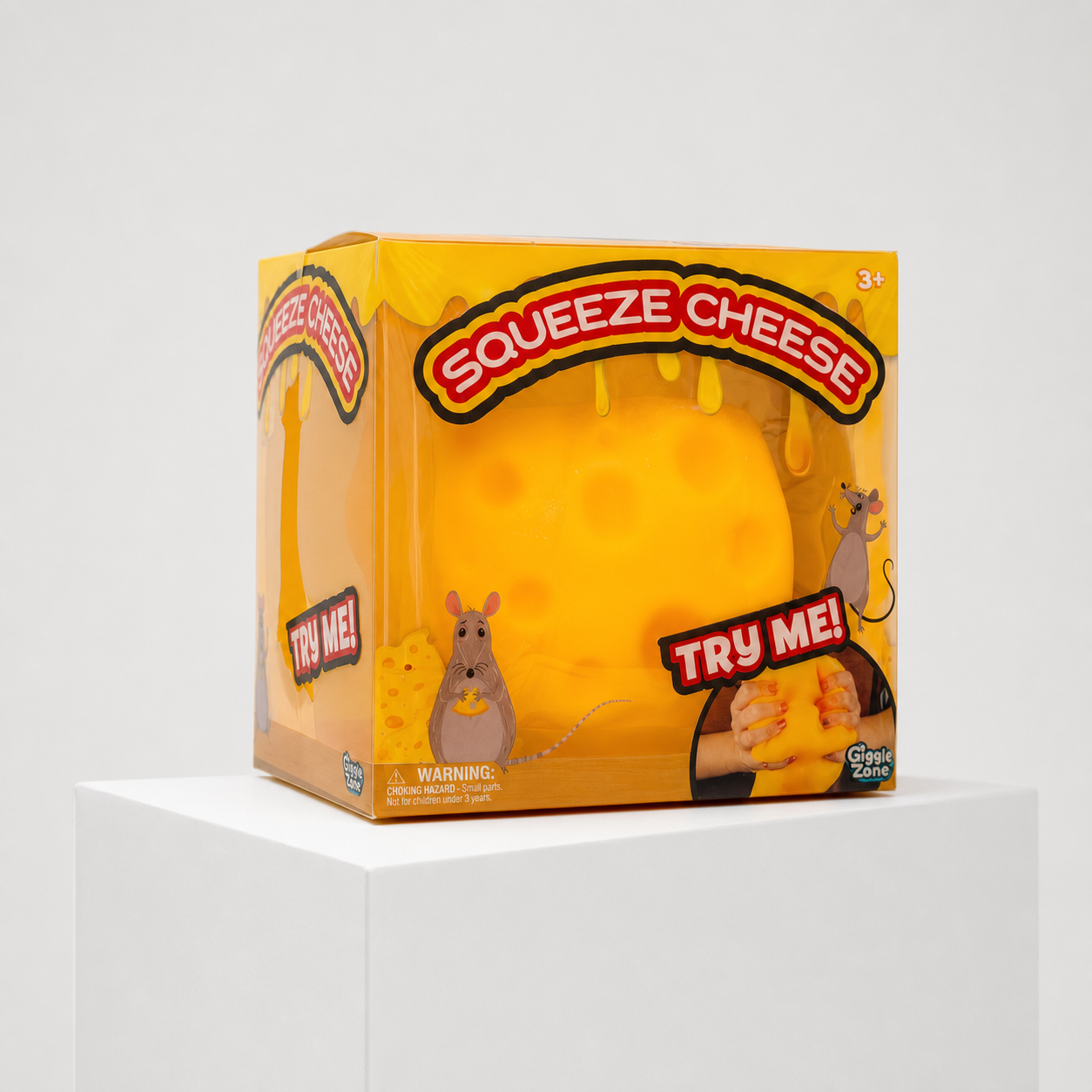 Giggle Zone Squeeze Cheese retail package