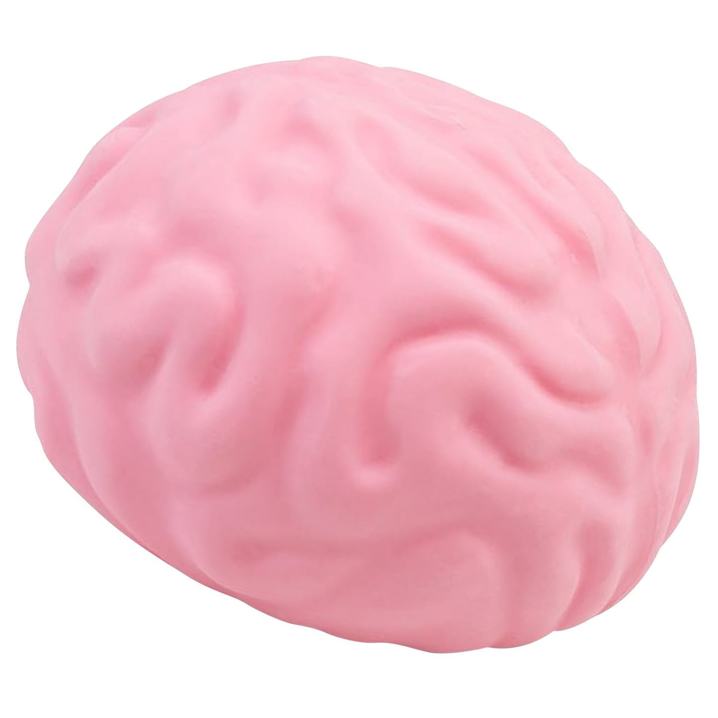 Pink ORB Easy Sqweezy Jumbo Brainy brain-shaped squishy on a white background