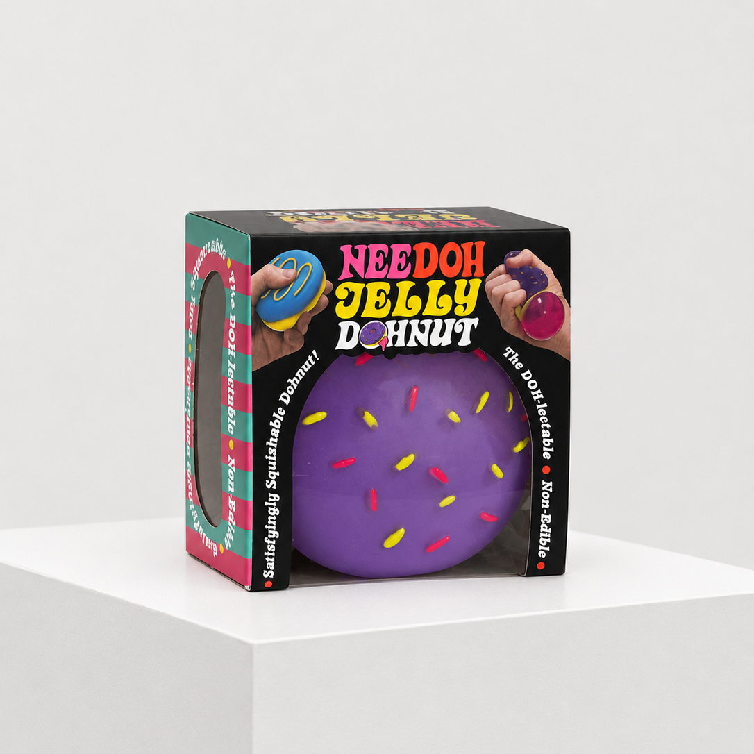 Squish Planet NeeDoh Jelly Dohnut Squishy Fidget Toy product image showing the Squish Planet squishy fidget toy for online shopping — purple color.