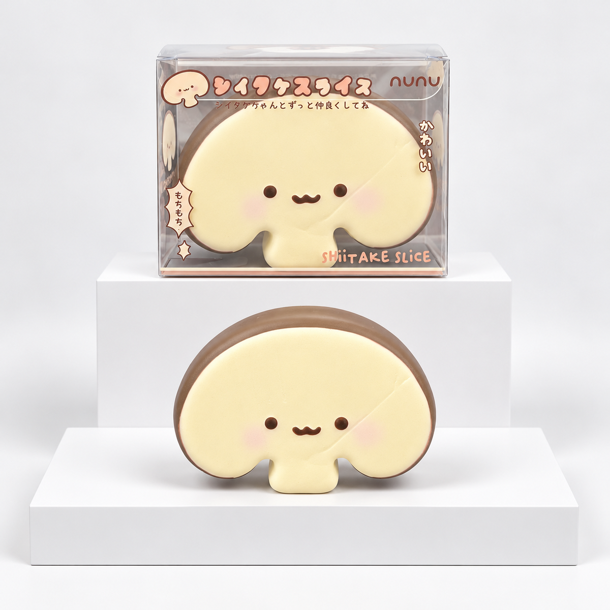 Nunu Shiitake Slice Squishy Toy