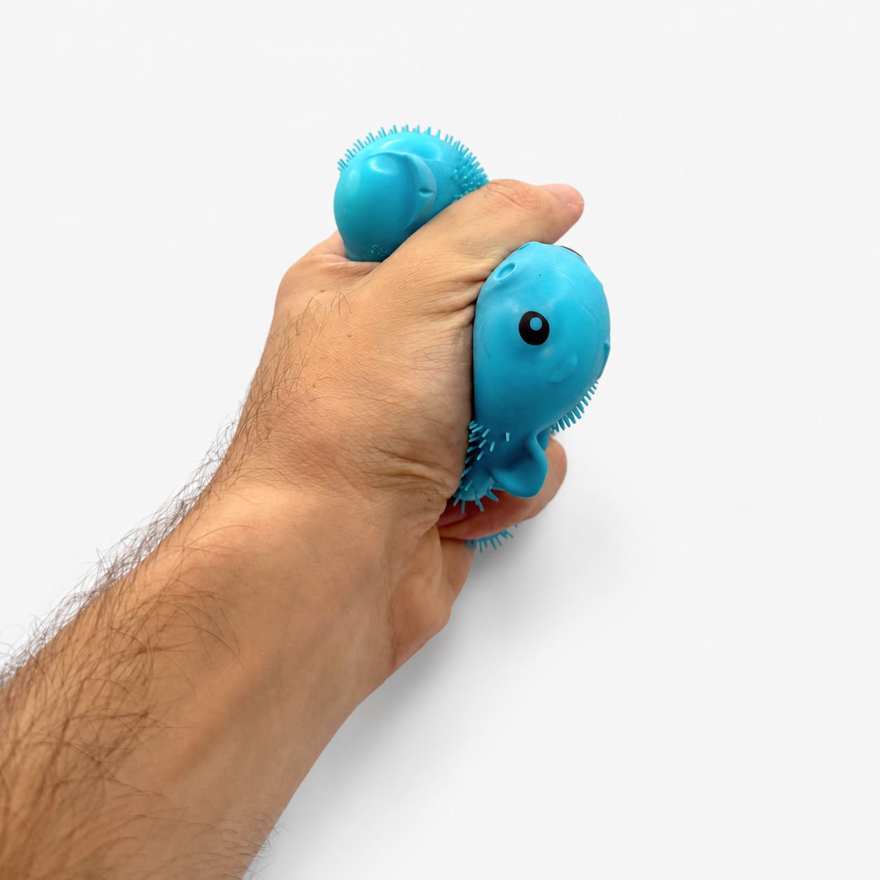 NeeDoh Barnyard Squisher blue squeeze demonstration