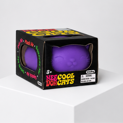 Squish Planet NeeDoh Cool Cat Squishy Fidget Toy product image showing the NeeDoh squishy fidget toy for online shopping — purple color.