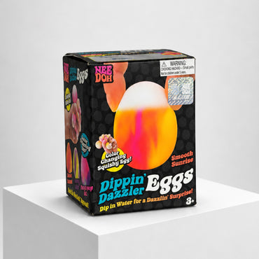 Squish Planet NeeDoh Dippin Dazzler Egg fidget toy in its colorful product packaging box