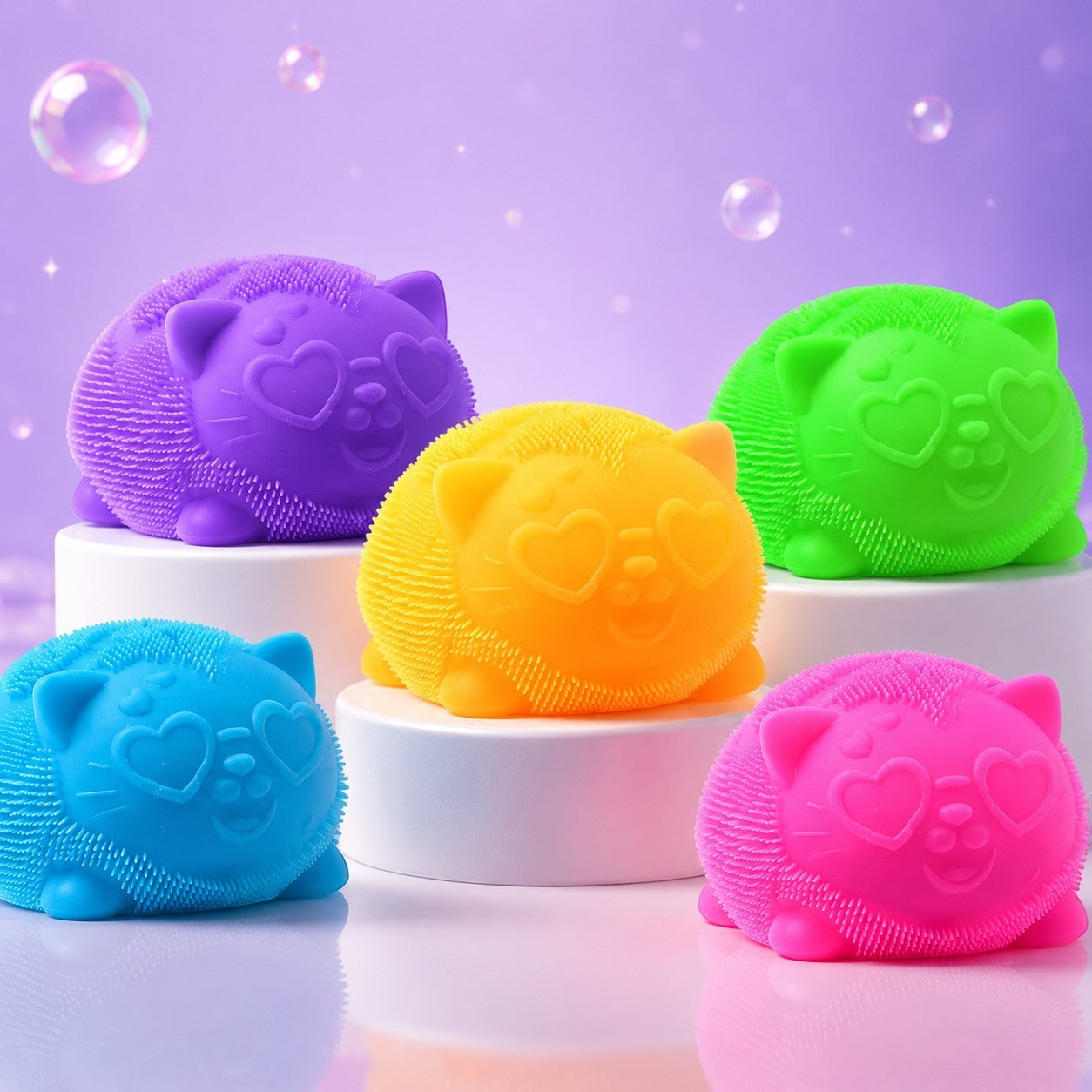 Squish Planet NeeDoh Fuzz Ball Wild Cats Squishy Fidget Toy product image showing the NeeDoh squishy fidget toy for online shopping.