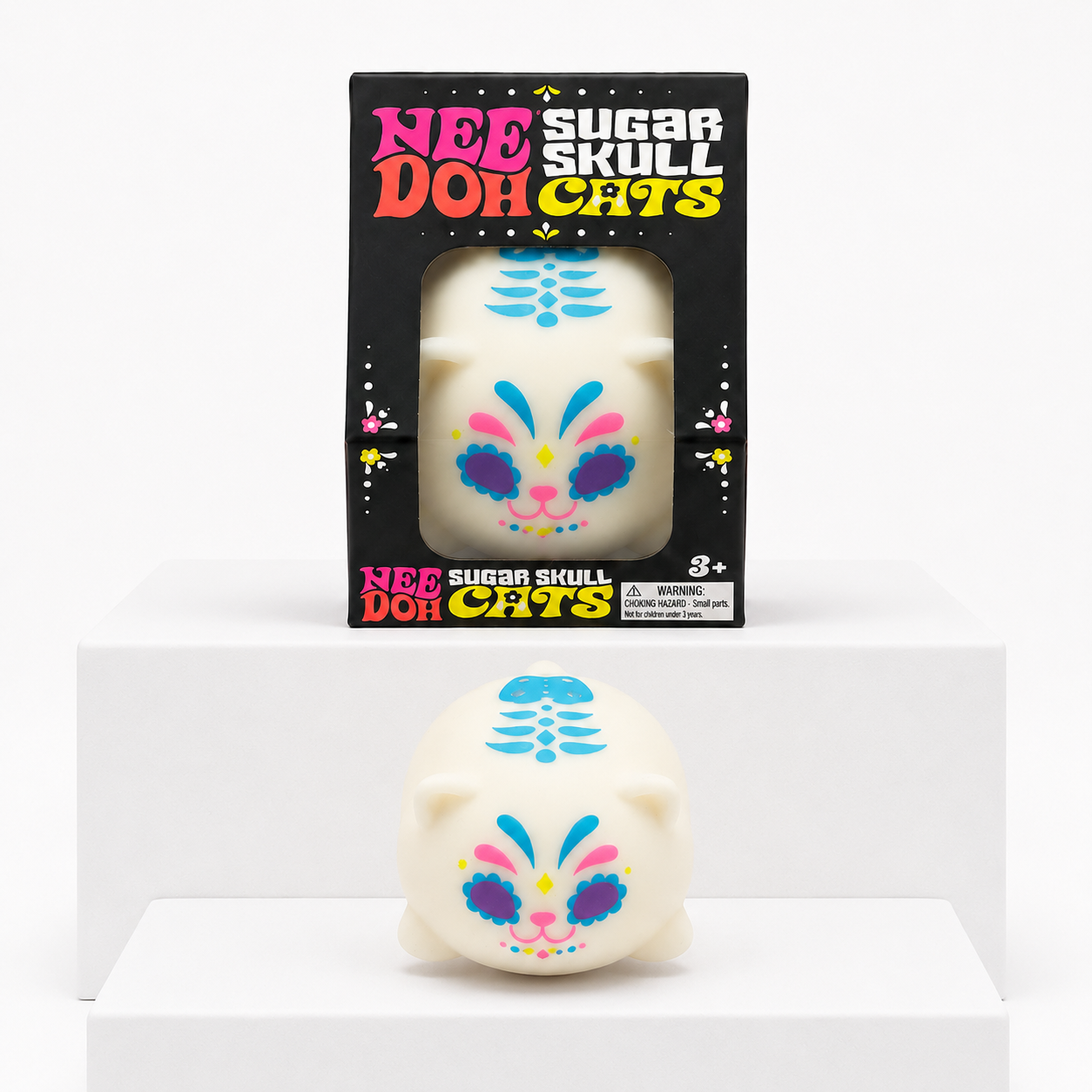 NeeDoh Sugar Skull Cool Cats Squishy Fidget Toy – main product view