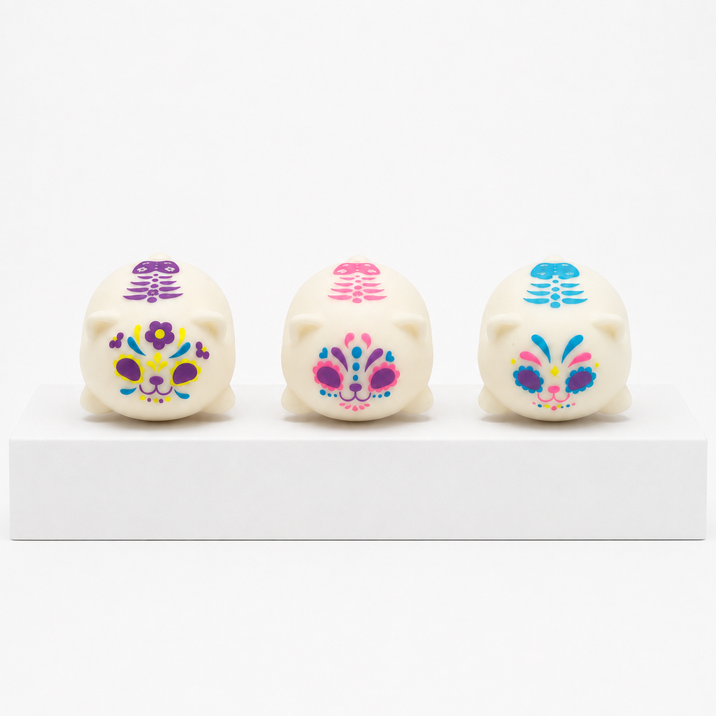 NeeDoh Sugar Skull Cool Cats Squishy Fidget Toy – alternate product view