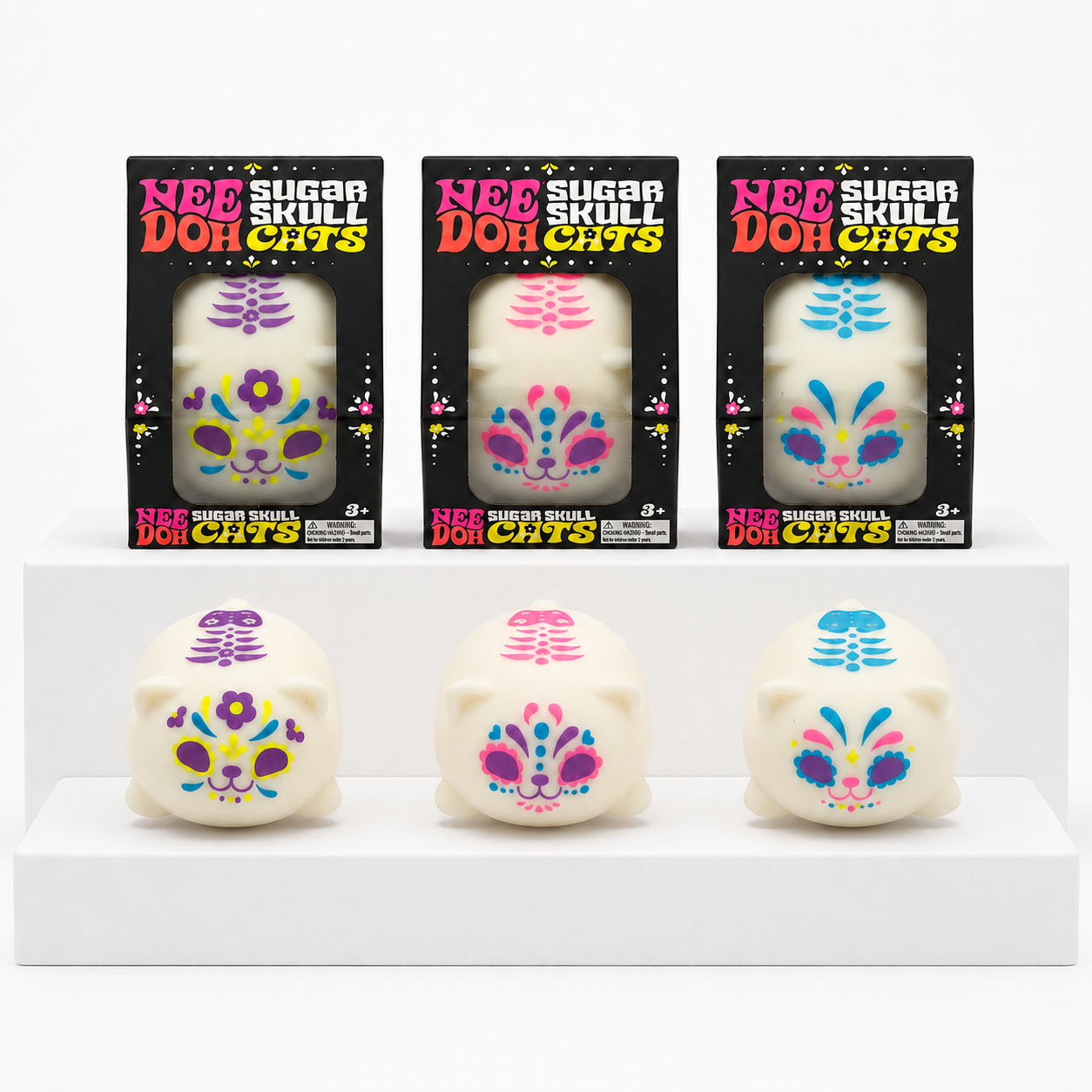NeeDoh Sugar Skull Cool Cats Squishy Fidget Toy – detail view 3