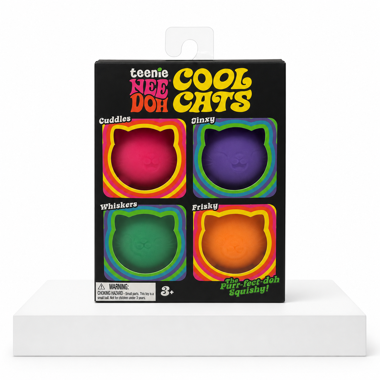 NeeDoh Teenie Cool Cat 4-Pack Squishy Fidget Toy – main product view