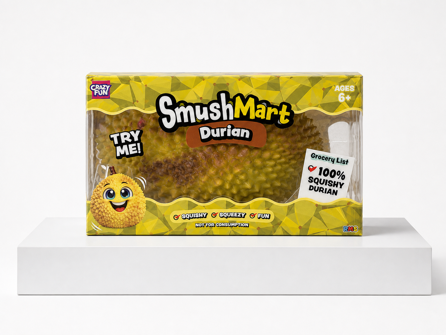 Crazy Fun Smush Mart Durian Fruit Squishy Toy