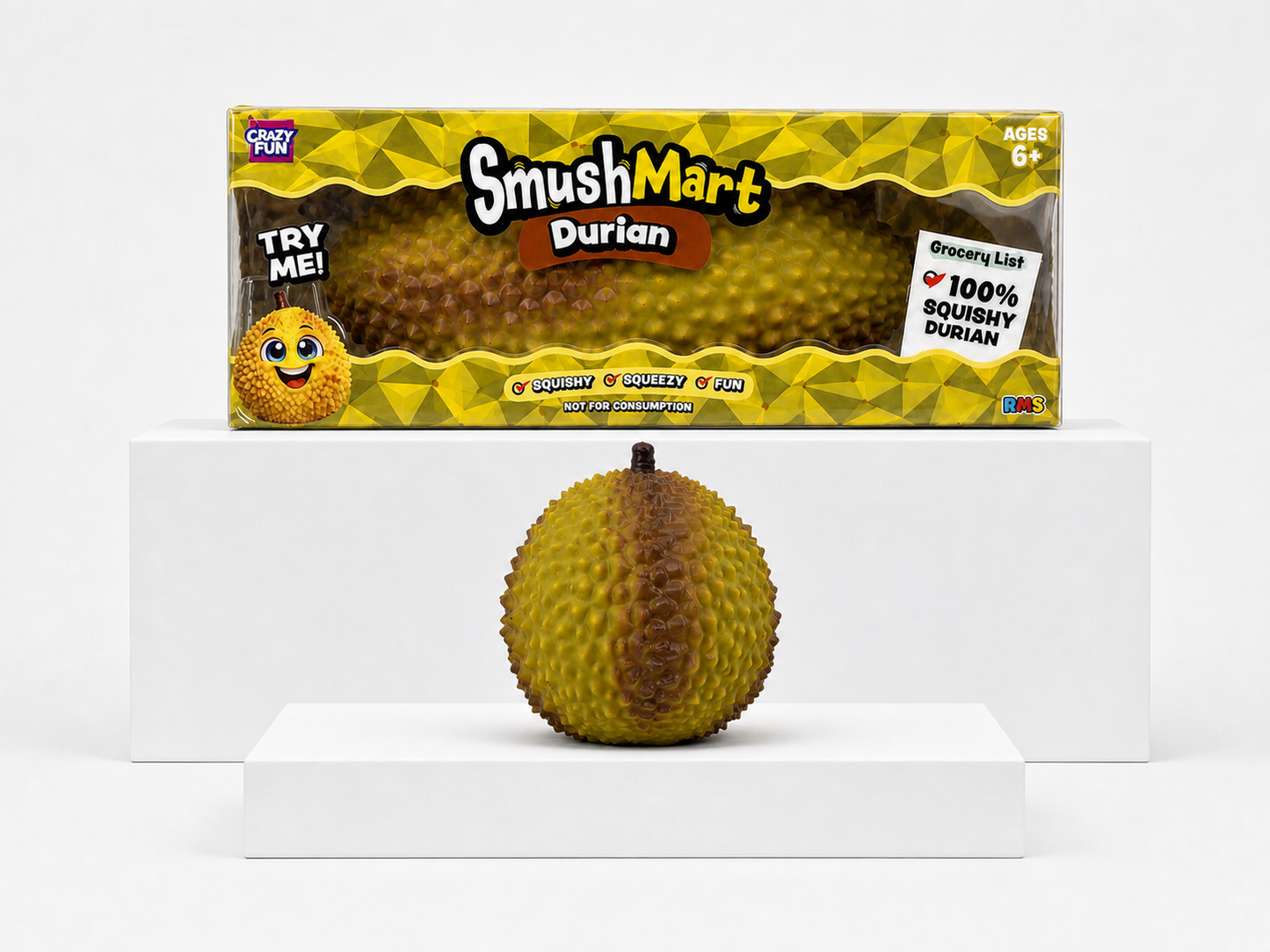 Crazy Fun Smush Mart Durian Fruit Squishy Toy