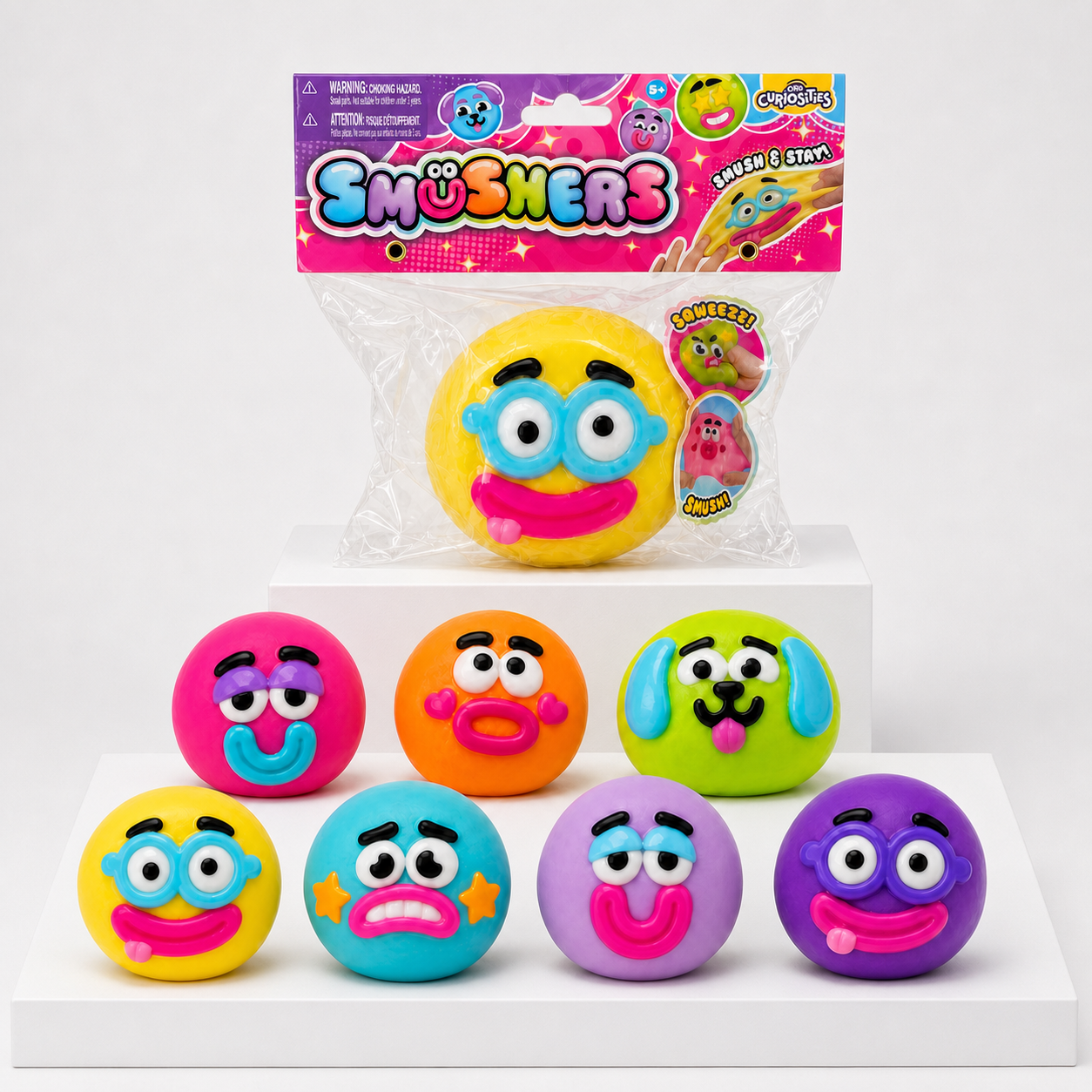 ORB Curiosities Smushers Squishy Toy assorted character squishies