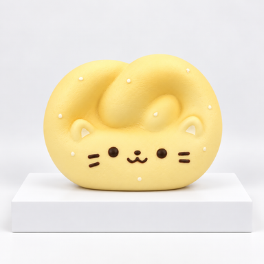 Nunu Kitty Pretzel Squishy Toy