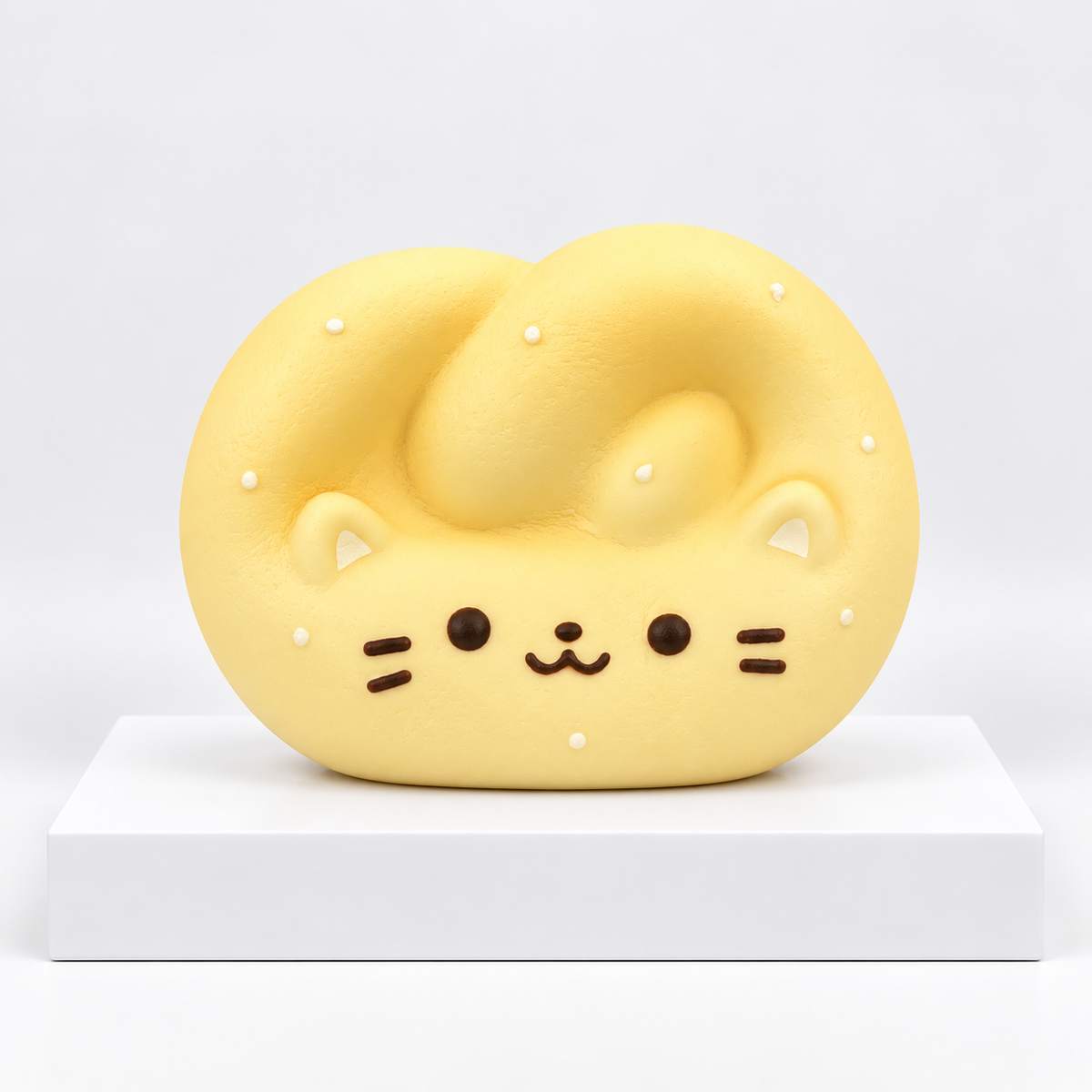Nunu Kitty Pretzel Squishy Toy
