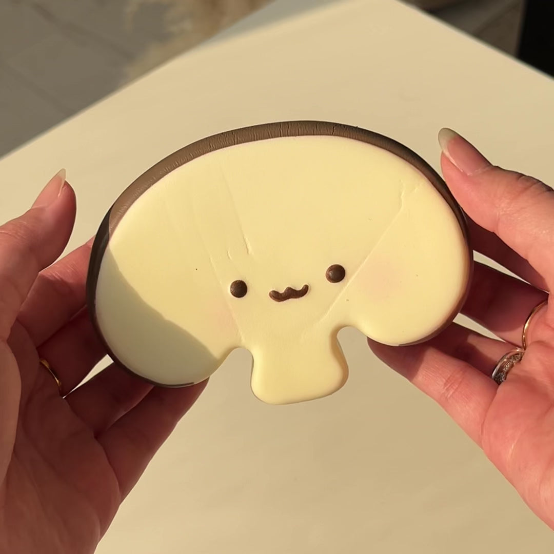Nunu Shiitake Slice Squishy Toy