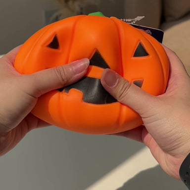 Sunny Days Entertainment Squeeezy Halloween Jumbo Jack O' Lantern Pumpkin Sensory Fidget Toy