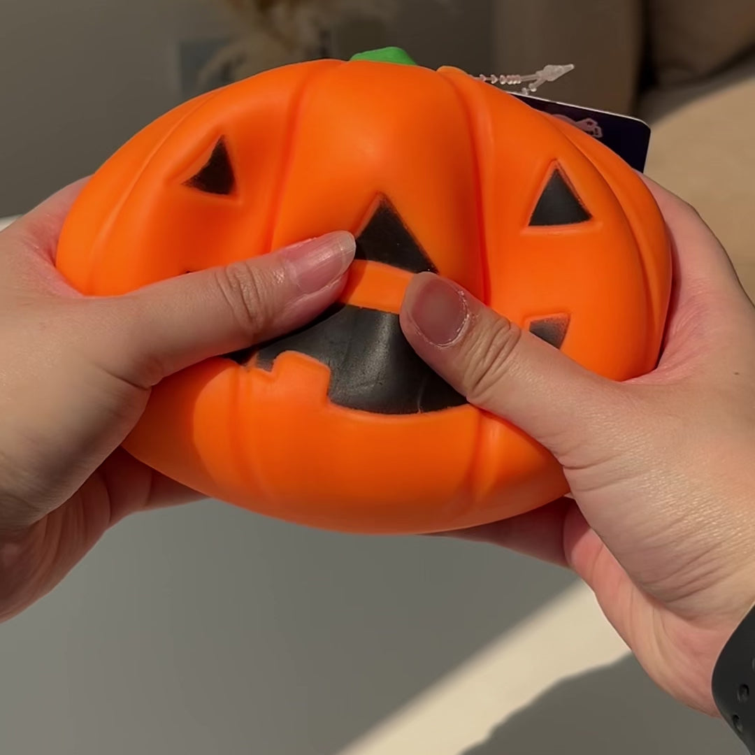 Sunny Days Entertainment Squeeezy Halloween Jumbo Jack O' Lantern Pumpkin Sensory Fidget Toy