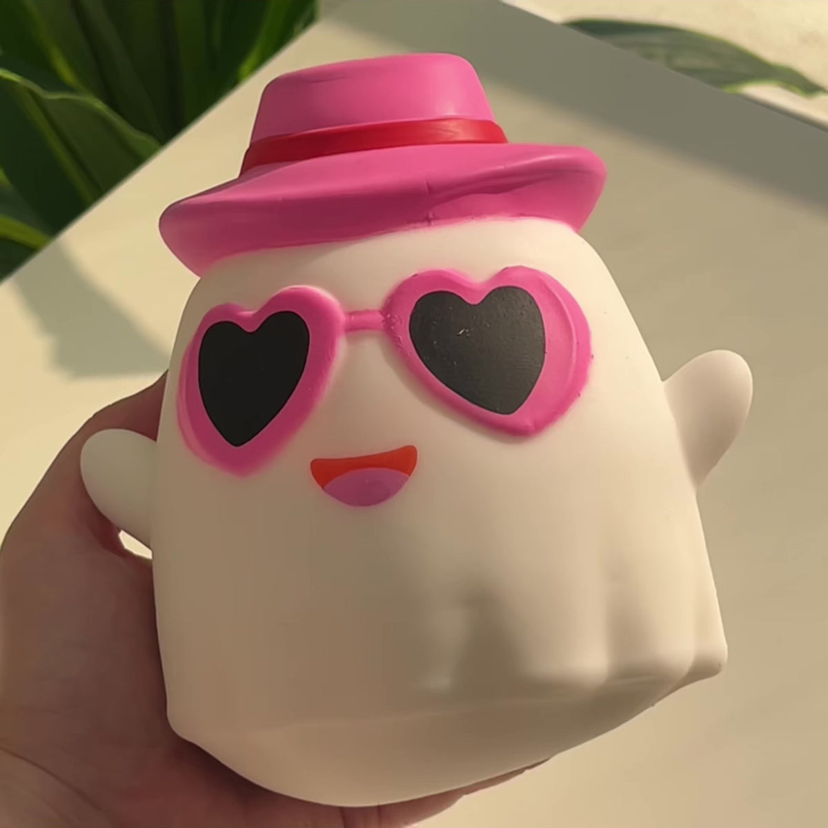 Crazy Fun Halloween Ghost Squishy Pink Cowboy Hat