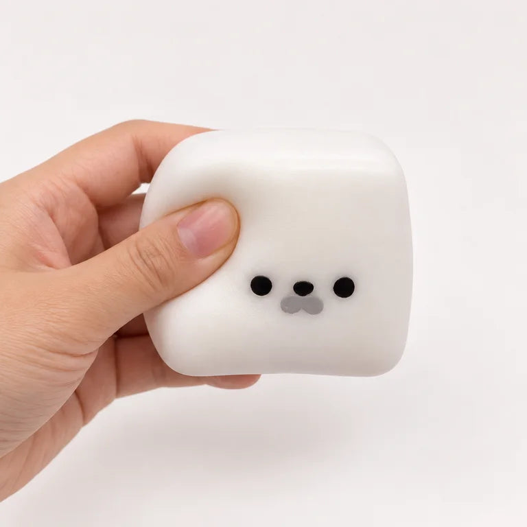 Slow Rising Tofu Seal Squishy Toy