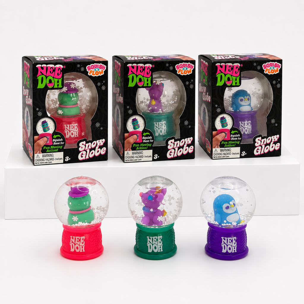 NeeDoh Squishmas Squish n' Flow Snow Globe Squishy Fidget Toy