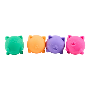 Squish Planet NeeDoh Cool Cat fidget toy in teal, a soft squishy stress relief toy with a cute cat design.
